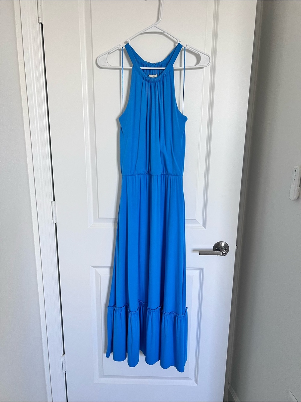 Cynthia Rowley Bright Blue Halter Maxi Dress